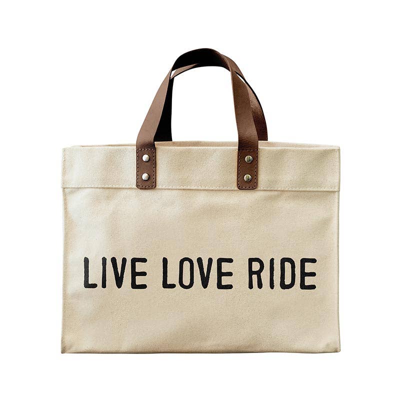 Mini Canvas Tote - Live Love Ride