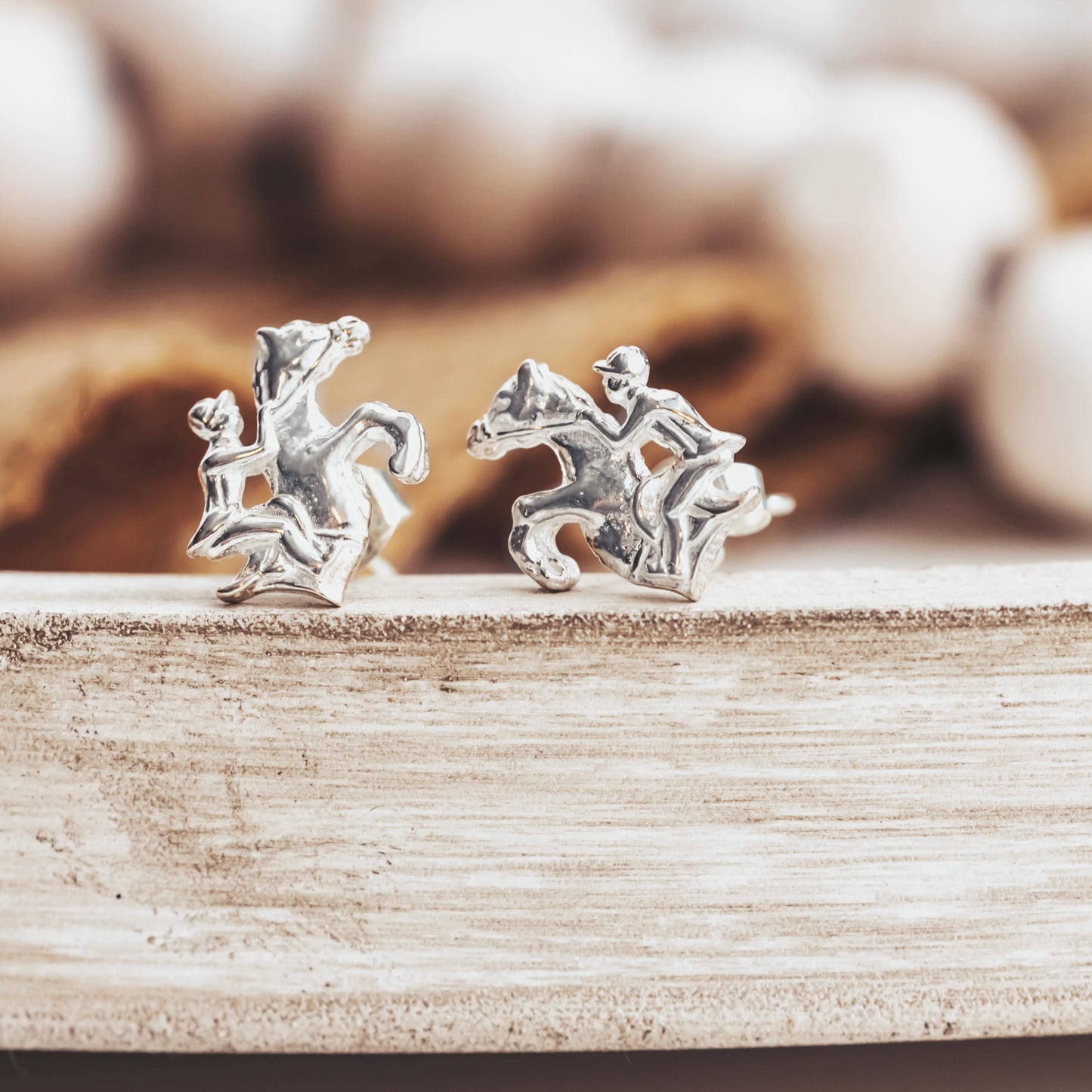 Sterling Horse Jumping Earrings