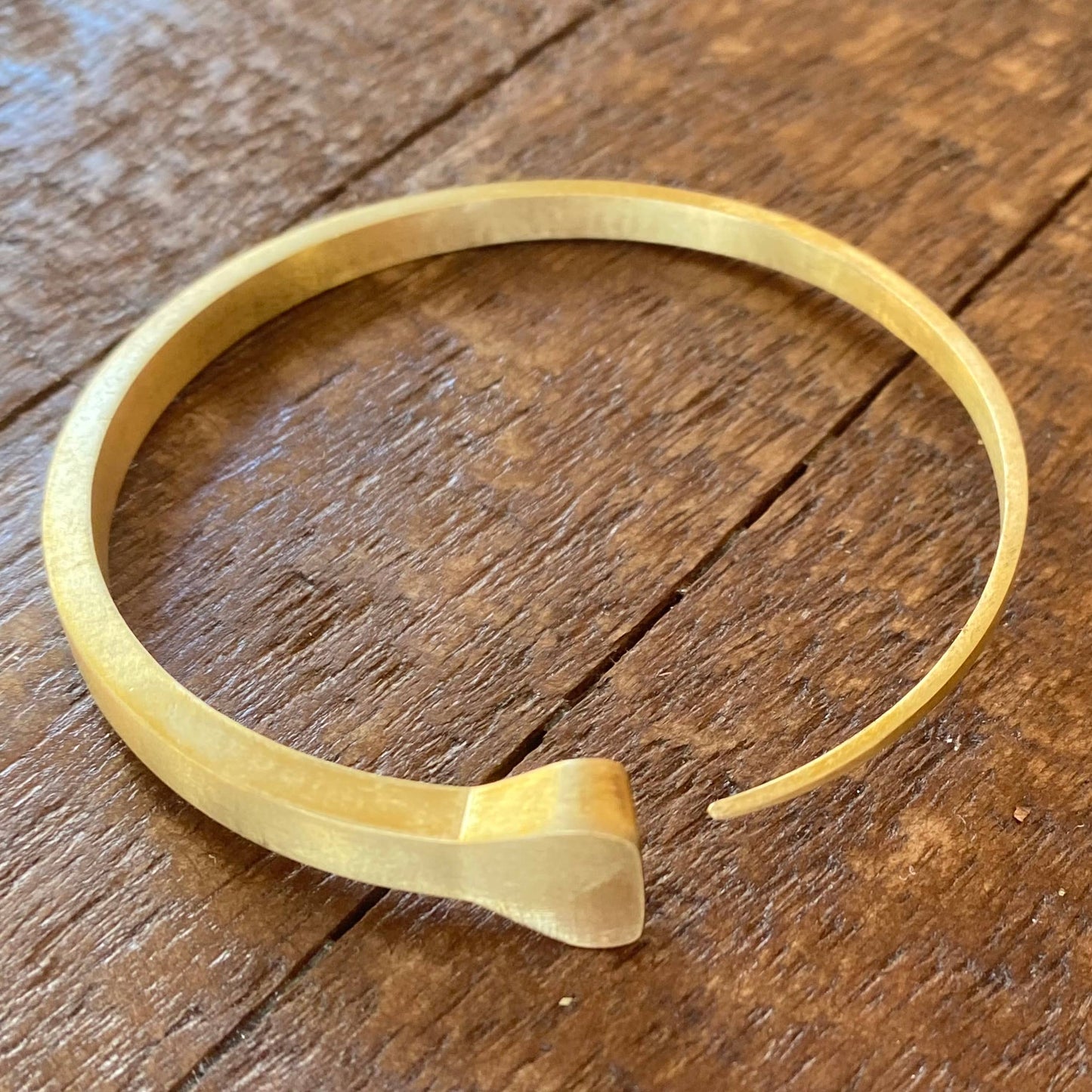 Bronze Horseshoe Nail Bangle