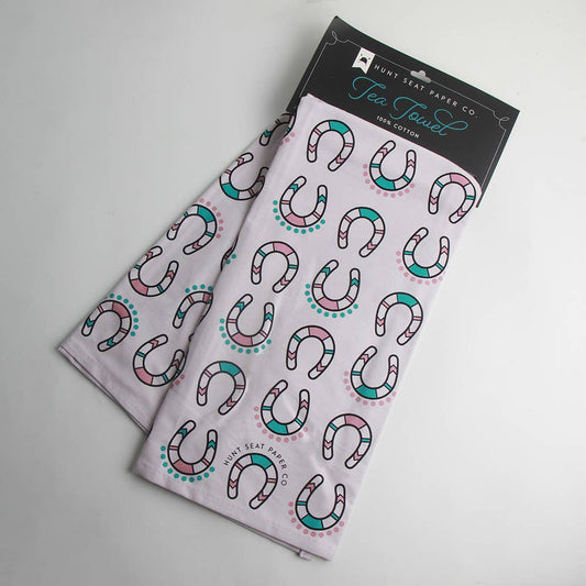 Thundering Hooves Horseshoe Tea Towel - Equestrian Gifts