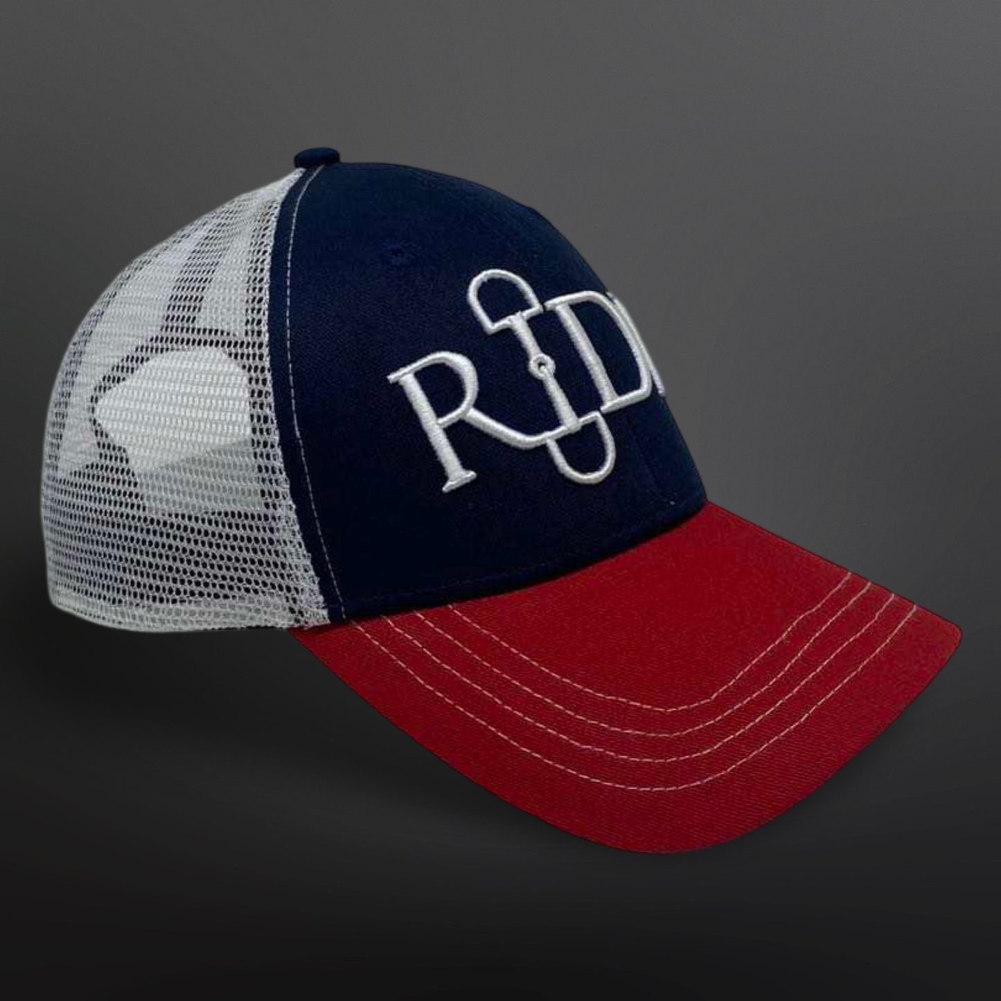 RiDE WHITE & BLUE - Equestrian Cap