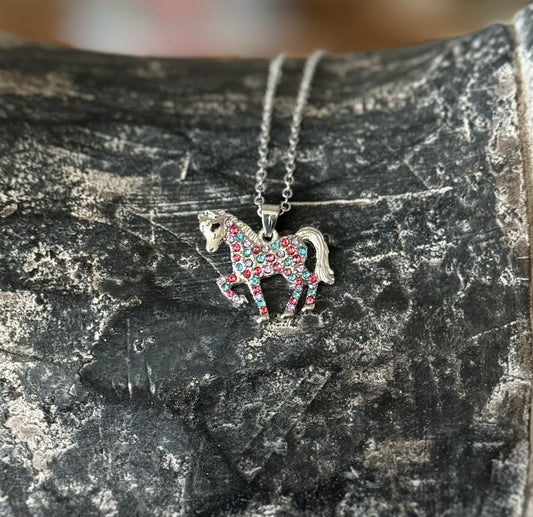 Unicorn Rhinestone Necklace