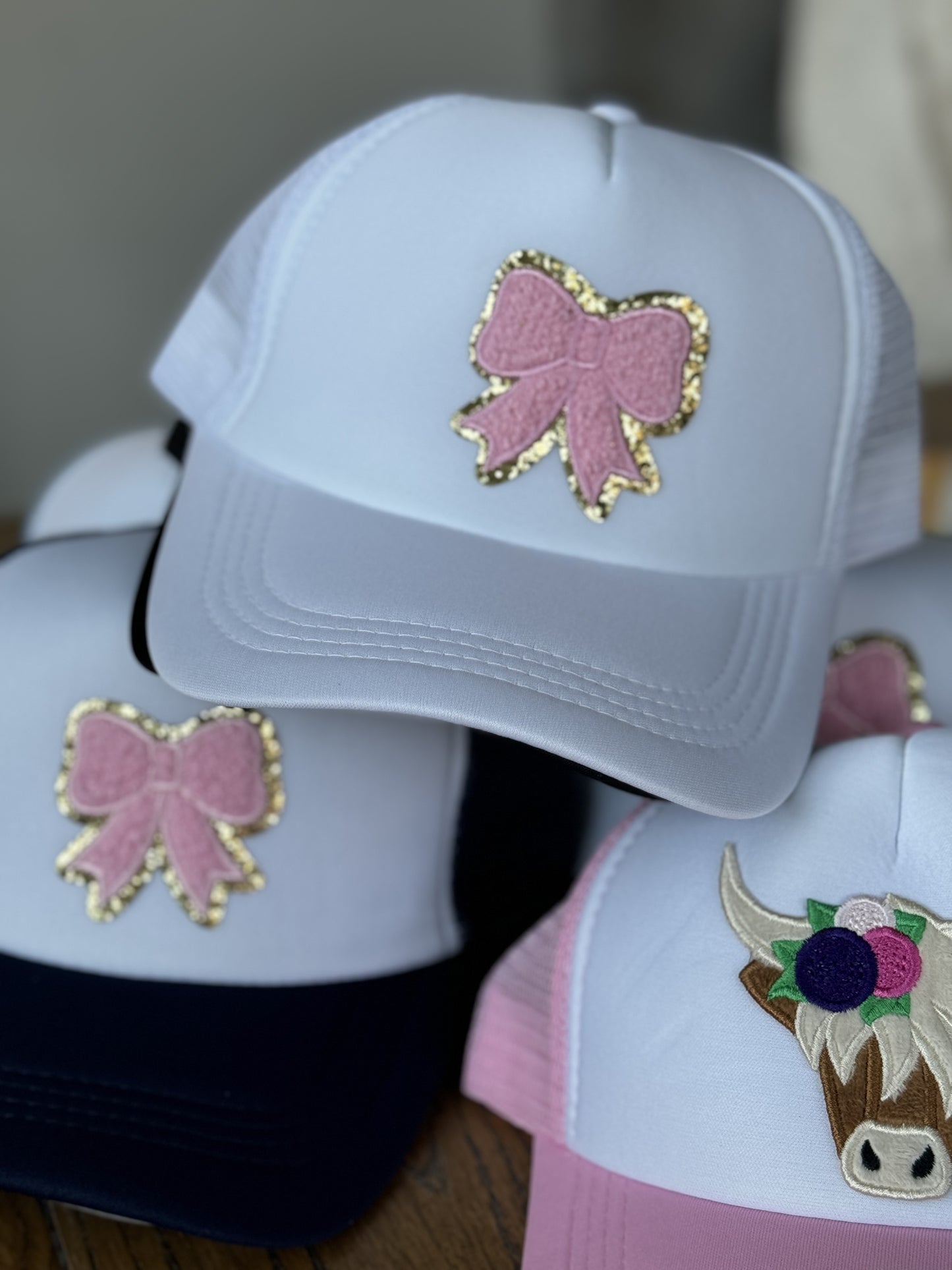 Pink Bow Trucker Hat