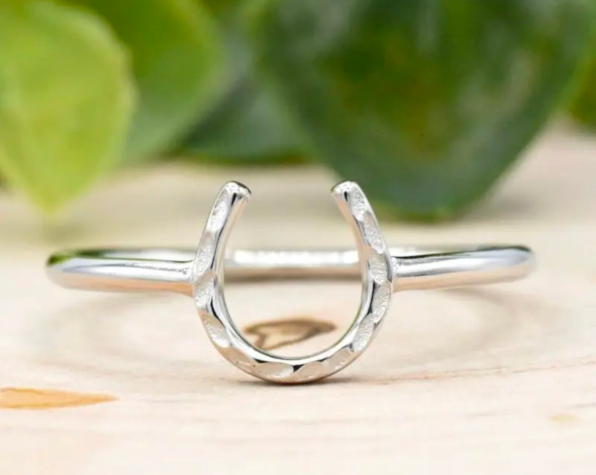 Silver Horse Shoe Ring