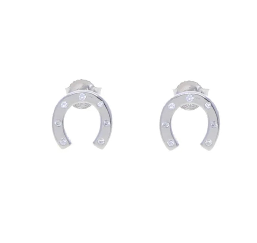 Sterling Horse Shoe Earrings