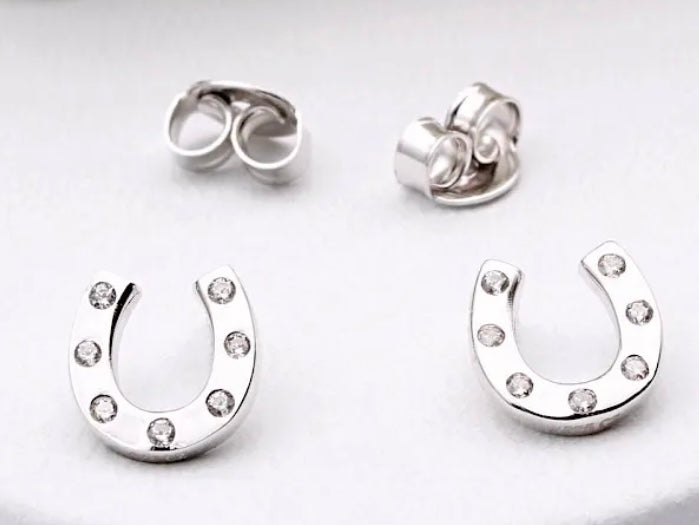 Sterling Horse Shoe Earrings