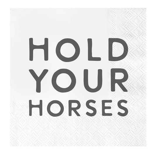 Cocktail Napkin - Hold Horses