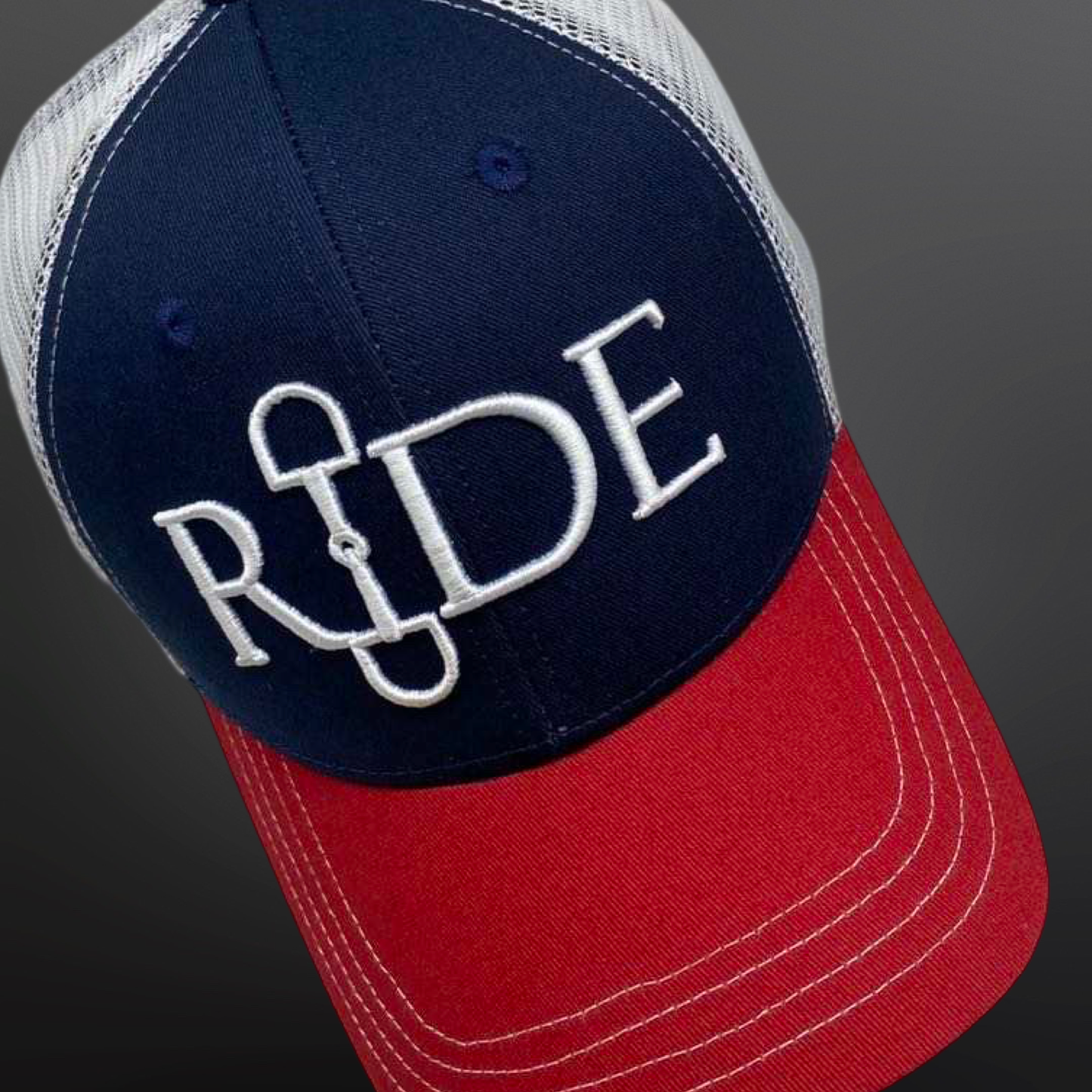 RiDE WHITE & BLUE - Equestrian Cap