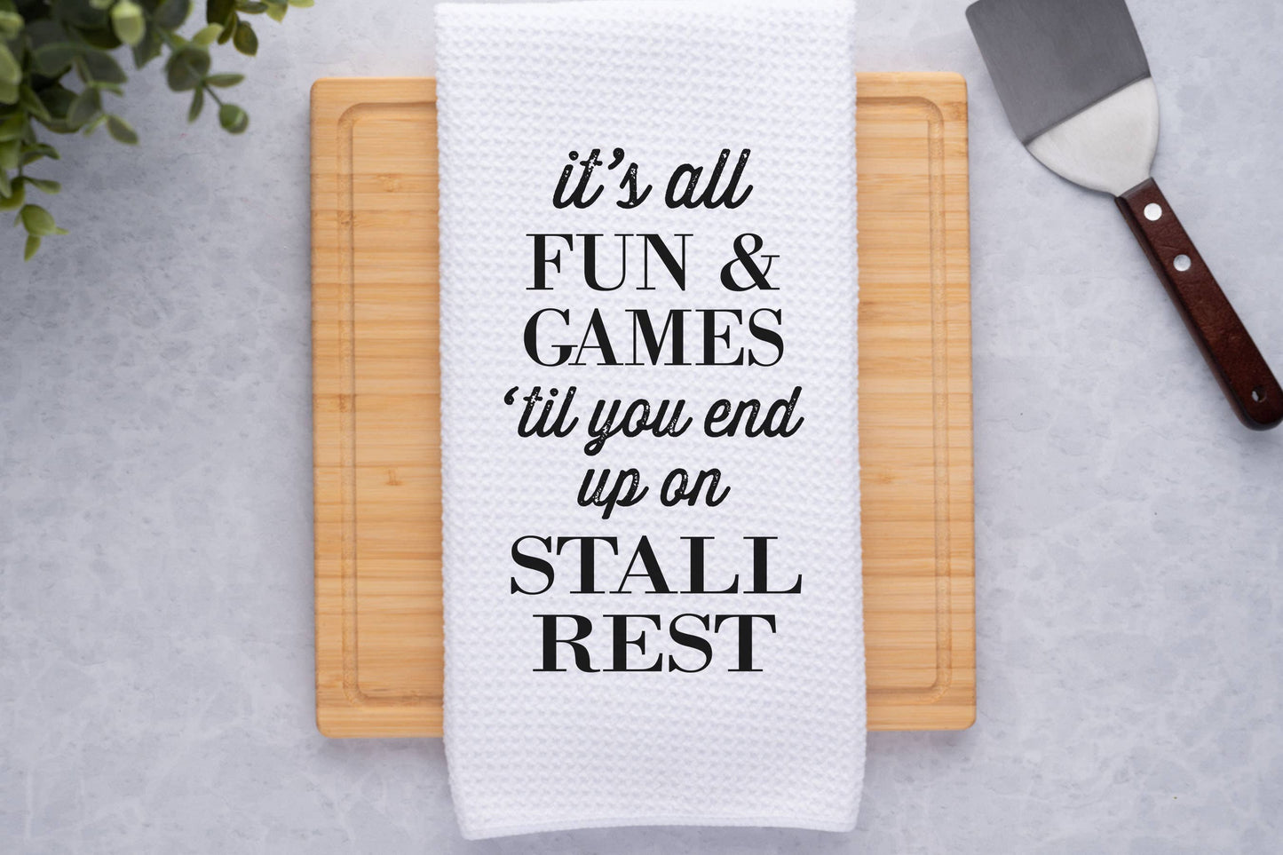 Stall Rest Funny Horse Towel, Equine Gift for Horse Lovers